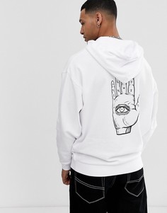 Oversize-худи с принтом на спине ASOS DESIGN - Белый
