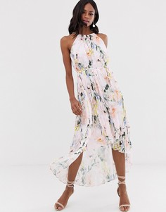 Платье с асимметричным краем и плиссировкой Ted Baker Valetia - Розовый