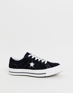 Черные замшевые кроссовки Converse One Star - Черный