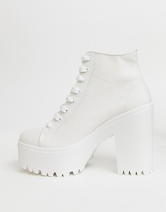 Белые парусиновые ботинки на шнуровке ASOS DESIGN Everest - Белый