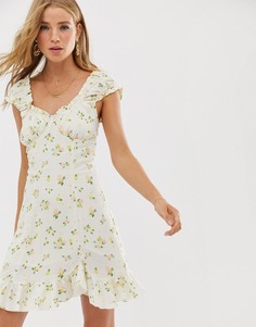 Платье мини с принтом Free People Like A Lady - Белый