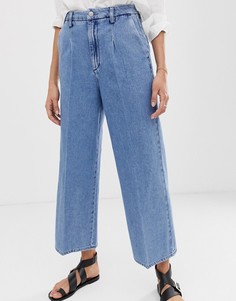 Широкие укороченные джинсы Selected Femme - Синий