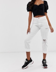 Белые рваные джинсы в винтажном стиле River Island - Белый
