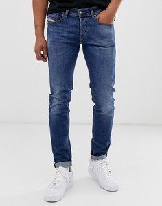 Выбеленные джинсы скинни Diesel - Sleenker X (069FZ - Синий