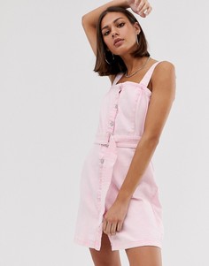 Розовый джинсовый сарафан Bershka - Розовый