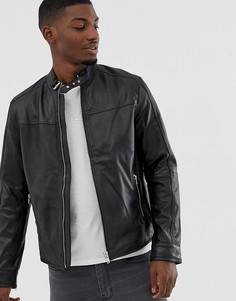 Barneys Originals leather jacket - Черный