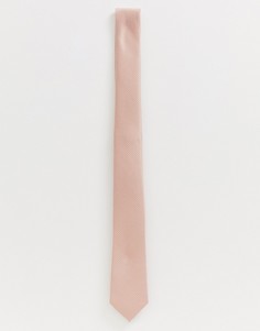 Розовый узкий фактурный галстук ASOS DESIGN Wedding - Розовый