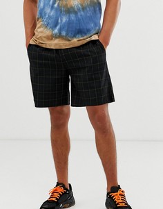 Шорты в черную клетку Weekday Pillar - Черный