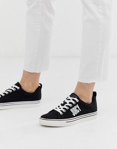 Черные кроссовки со шнуровкой и логотипом Juicy Couture - Черный