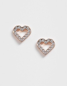 Серьги-гвоздики с покрытием из розового золота и с дизайном в виде сердечек Ted Baker - Edesiah - Золотой