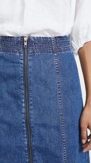 Madewell Zip Front Midi Skirt