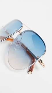 Linda Farrow Luxe Matthew Williamson x Linda Farrow Classic Aviator Sunglasses