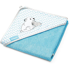 Полотенце бамбуковое BabyOno 100х100 см, голубое
