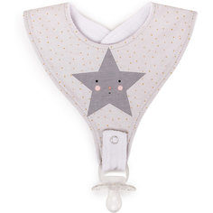 Нагрудный фартук Happy Baby Star, с креплением для пустышки
