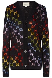 Кардиган с разноцветным узором Gucci