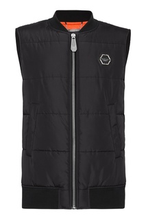 Черный стеганый жилет Philipp Plein