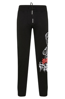 Черные брюки с вышивкой Philipp Plein