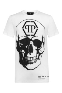 Белая футболка с логотипом Philipp Plein