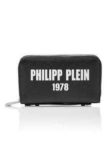 Черный кошелек с логотипом Philipp Plein