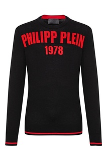 Черный джемпер с логотипом Philipp Plein