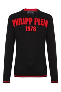 Черный джемпер с логотипом Philipp Plein