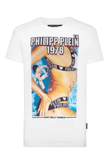 Футболка с фотопринтом и кристаллами Philipp Plein