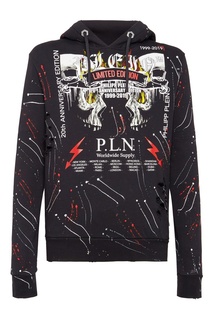Худи с принтом и прорезями Philipp Plein