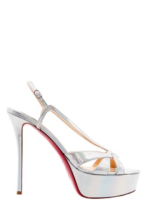 Босоножки из кожи с зеркальным эффектом Veracité 130 Christian Louboutin
