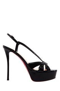 Черные лаковые босоножки Veracité 130 Christian Louboutin