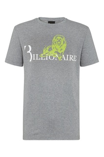 Меланжевая футболка с логотипом Billionaire