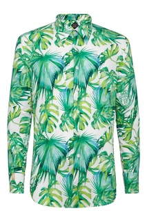 Рубашка с тропическим принтом Billionaire