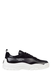 Черные кожаные кроссовки Gumboy Valentino