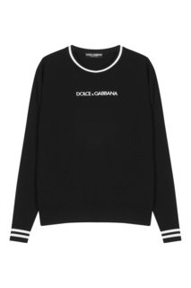 Черный джемпер с логотипом Dolce & Gabbana