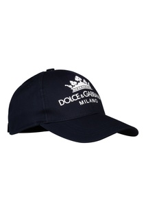 Синяя бейсболка с логотипом Dolce & Gabbana