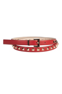Красный ремень с отделкой Valentino