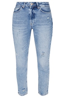 Джинсы с заломами и потертостями Victoria Bonya Jeans