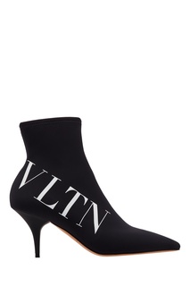 Черные ботильоны с принтом Valentino