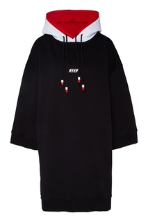 Платье-худи кроя оверсайз Msgm