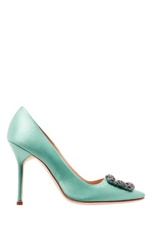 Туфли Hangisi салатового оттенка Manolo Blahnik