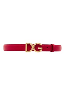 Ремень цвета фуксия с пряжкой DG Dolce & Gabbana