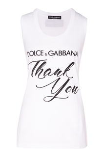 Майка с логотипом и надписью Dolce & Gabbana