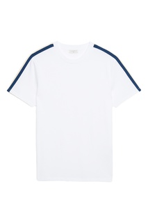 Белая футболка с контрастными вставками Sandro