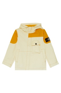 Комбинированная желтая куртка Stone Island Kids