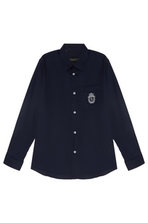 Синяя рубашка с вышивкой Billionaire Boys Club