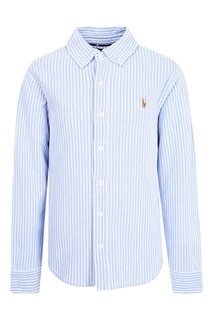 Голубая рубашка в полоску Ralph Lauren Kids