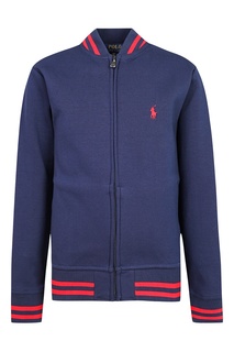 Синяя олимпийка с контрастной отделкой Ralph Lauren Kids