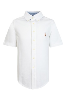 Белая рубашка с короткими рукавами Ralph Lauren Kids