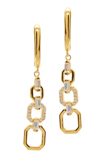 Серьги с подвесками в стиле цепи Exclaim