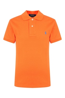 Оранжевое поло с логотипом Polo Ralph Lauren Kids