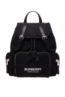 Черный рюкзак с надписью Burberry